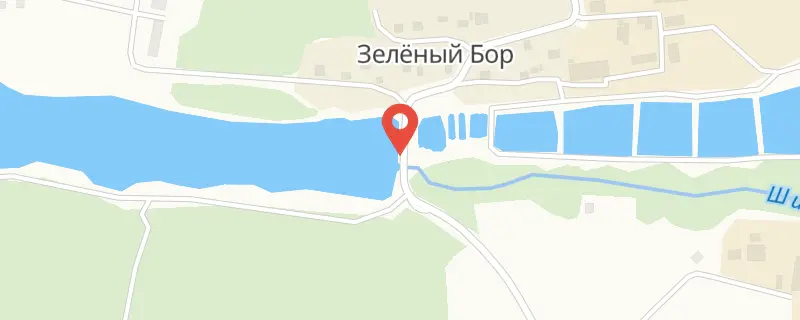 Зелёный бор на карте